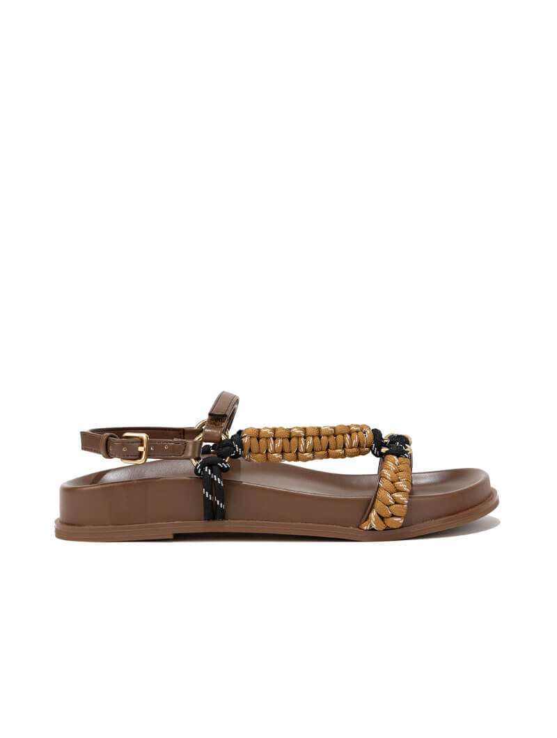 Sandales plates à détails